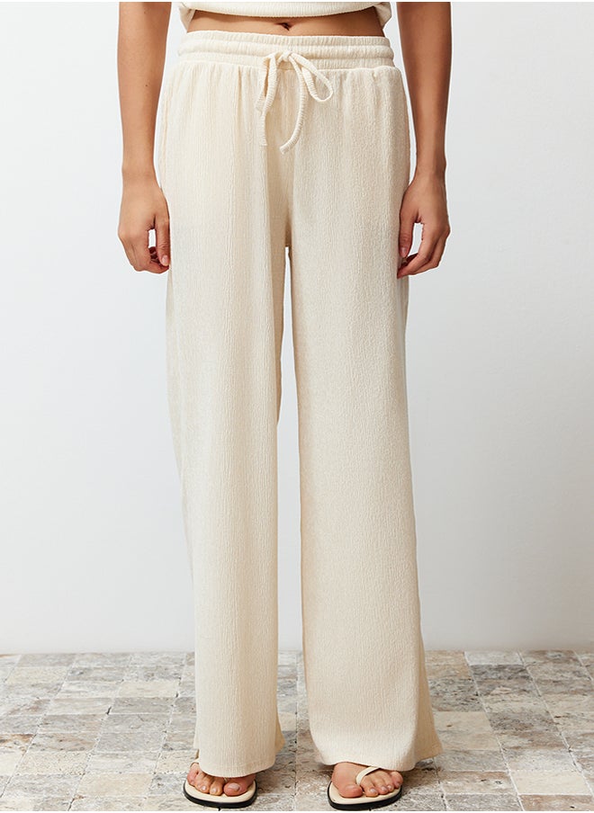 trendyol - Premium Stone Wide Leg Pants Flexible Knitted TWOSS24PL00054 - Image 1