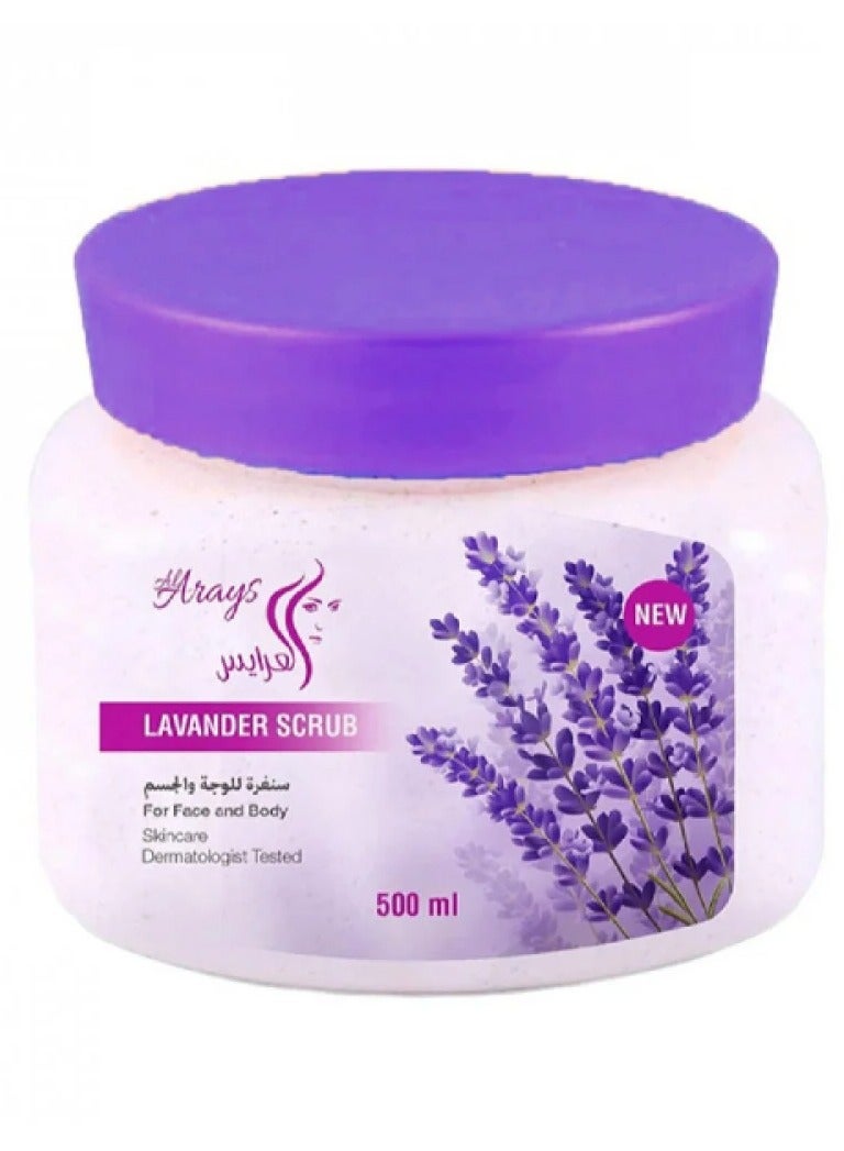 Alarays Lavender Scrub for Face And Body 500 Ml