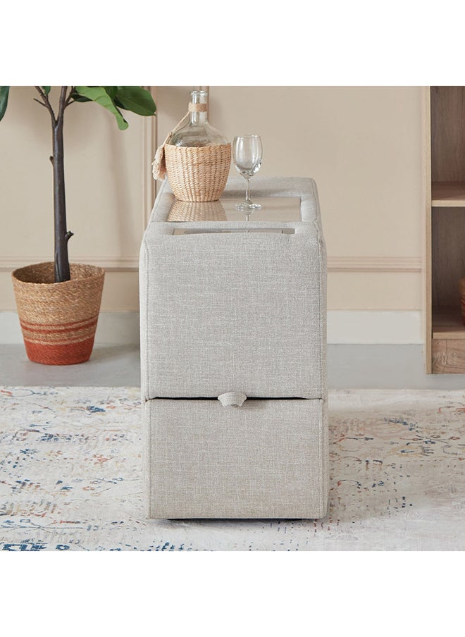 Imodular Fabric Console With Drawer 38 x 60 x 102 cm