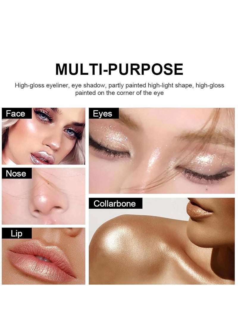 lakerain Shining Eye Brightener Enhance Eye Cream Professional Makeup Eyeshadow Pencil Advanced Shadow Stick Waterproof Eyeshadow Stick Eye Highlighter Shimmer Creamy Waterproof & Long-Lasting Eye Makeup for Women No.01  - Image 4