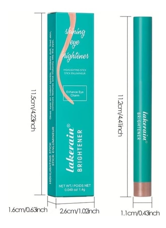lakerain Shining Eye Brightener Enhance Eye Cream Professional Makeup Eyeshadow Pencil Advanced Shadow Stick Waterproof Eyeshadow Stick Eye Highlighter Shimmer Creamy Waterproof & Long-Lasting Eye Makeup for Women No.01  - Image 5