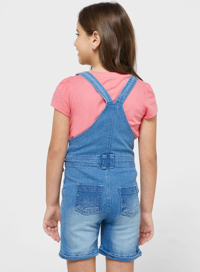 Pinata Girls Short Leg Dungaree