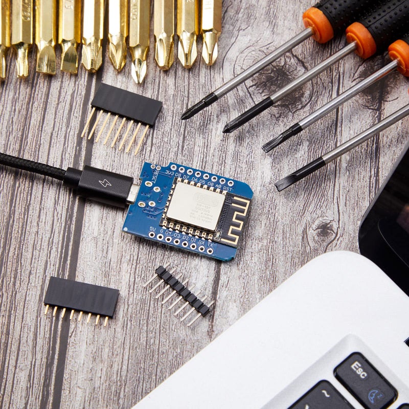 Weewooday 10 Pieces Development Board NodeMcu Mini D1 Module for ESP8266 ESP-12F 4M Bytes WLAN WiFi Internet Development Board Compatible with Arduino - Image 3