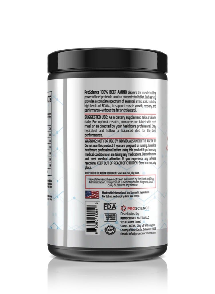 النوترا ProScience Nutra Beef Aminos – 300 قرص - Image 2