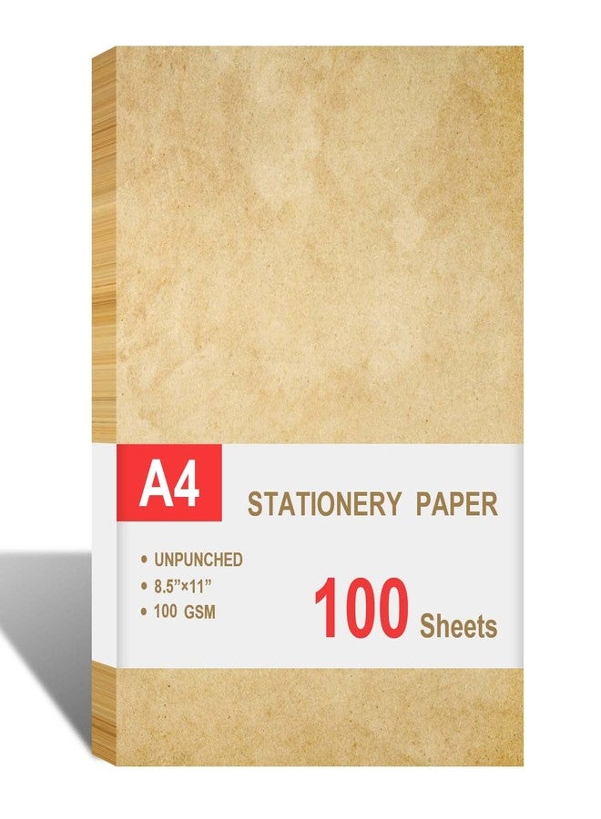 Cheericome Stationary Paper for Writing Letters - Vintage Antique Letterhead Paper, Letter Size Stationery Writing Paper, 100 Sheets Double-Sided Invitation/Decorative Printer Paper, 8.5" x 11" - Image 1
