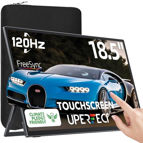UPERFECT Portable Monitor 185inch 120HZ Touchscreen 100 sRGB wVESA Stand 180 Adjustable UltraSlim Lightweight Frameless FHD FreeSync IPS HDR Gaming Display Travel Second Monitor for Laptop - Image 1