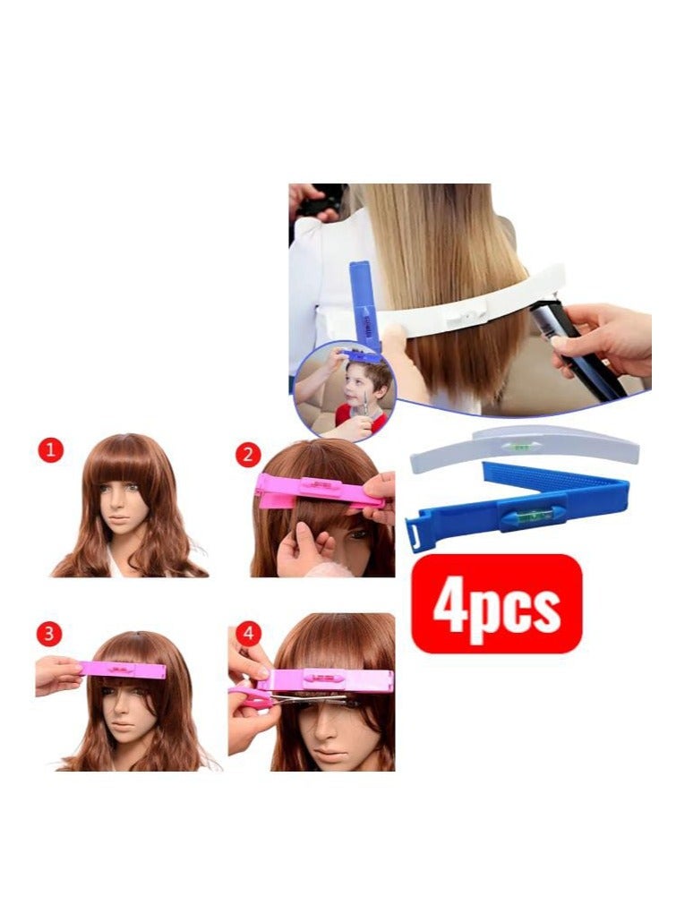 Generic This 4-piece home hair clipper features a practical design with a scale to ensure precise cutting. Ideal for trimming bangs and ends with ease and professionalism at home. 