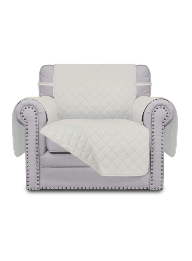 كي واي دي غطاء الأريكة 1 مقعد كرسي صغير واحد غطاء الأريكة غطاء مقلوب خالي من التجاعيد غطاء الأريكة مقاوم للمياه غطاء أثاث حامي غطاء مع أشرطة مرنة بيضاء - Image 1