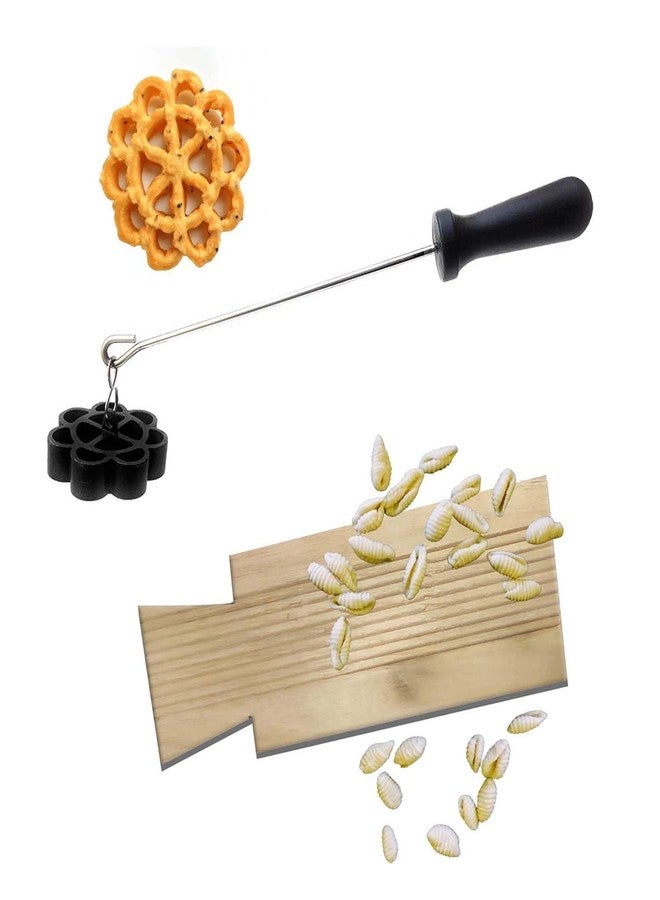 Ervio Non-Stick Achu Murukku Maker with Free Gavvalu Shells Tool | Rose Cookie Achappam Gulabi Puvvulu Mould for Indian Snacks | Daily Use Traditional Sweet Kitchen Tool - Image 1