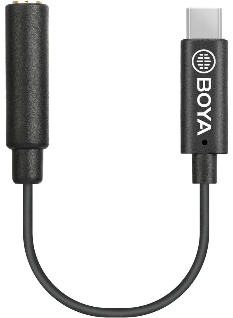 BOYA By-K4 Short Usb Type-C Male To Gold-Plated Female 3.5mm Trs Adapter Cable (Boya) - Image 1