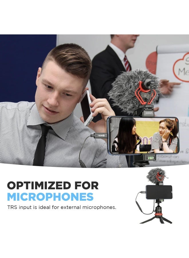 BOYA By-K4 Short Usb Type-C Male To Gold-Plated Female 3.5mm Trs Adapter Cable (Boya) - Image 5