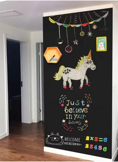 Arabest Magnetic Chalkboard Contact Paper, 45X120cm Self Adhesive Magnetic Wall Board Sticker, Reusable Erasable Wallpaper for Kids Toddlers Playroom  - Image 2