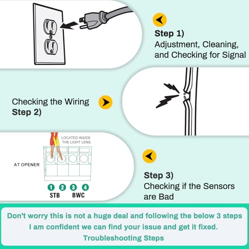 Vanesa for Genie Garage Door Sensor, Replacement for Genie/Overhead Garage Door Sensor, Compatible with Genie/Overhead Garage Door Opener Made After 1993, Item Includes Two Sensors (Receiving&Sending) - Image 3