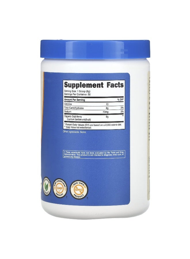 Nutricost نوتريكوست، توت غوجي العضوي، بدون نكهة، 1 رطل (454 جرام) - Image 2