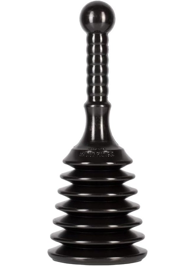 T&B Toilet Plunger Kitchen Sink Unblocker أداة فعالة لإلغاء الحجب الثقيلة مع كوب (6 بوصة) و (16 بوصة) مقبض تصريف الحوض والمراحيض لإلغاء الحجب للشعر والأغذية والحطام ، الأسود والأبيض - Image 5