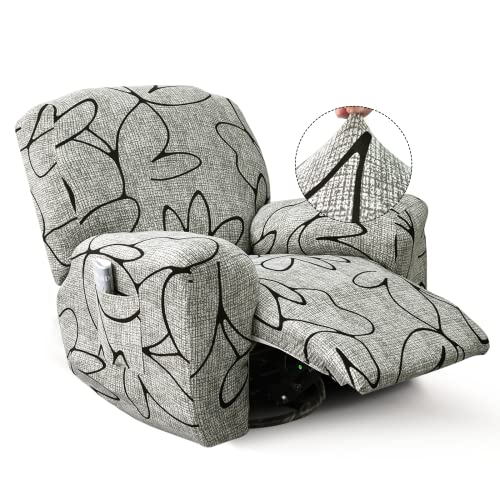 Iauddy Recliner Slipcover-Stretch Soft Slip Reclining Chair Slipcovers 4 -Pieces Furniture Protector for Recliner with Pocket Fitted Sofa Couch Cover Lazy Boy Chair Cover - Image 1