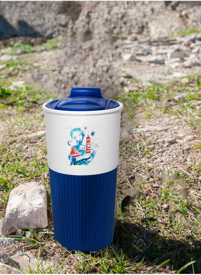 Anemoss - Coffee Tea Mug Blue Colour Special Design - Image 1