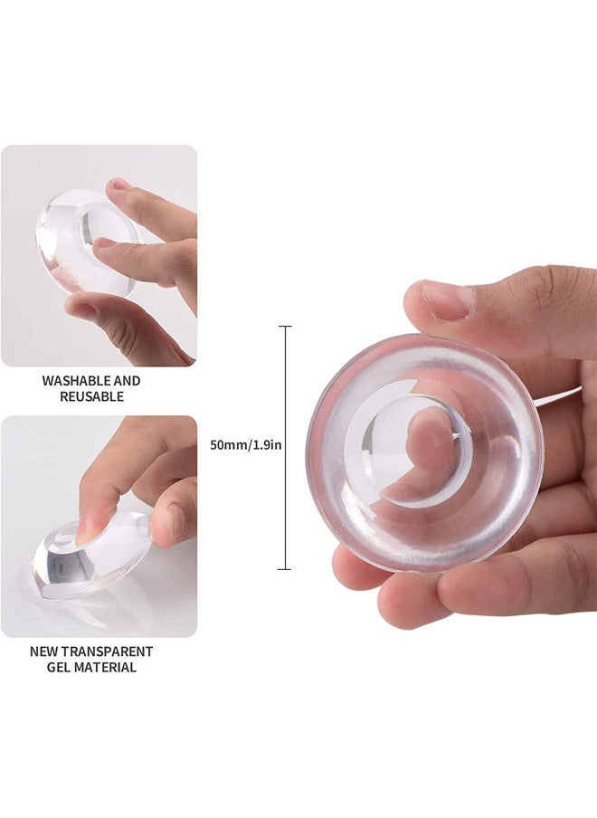 Depend - 9 Pcs Door Bumper Wall Protector - Self Adhesive Clear Door Stoper Knob Pads - Soft Reusable Rubber Wall Protectors Shield For Preventing Damage To Cabinet - Handle - Bed - Image 1