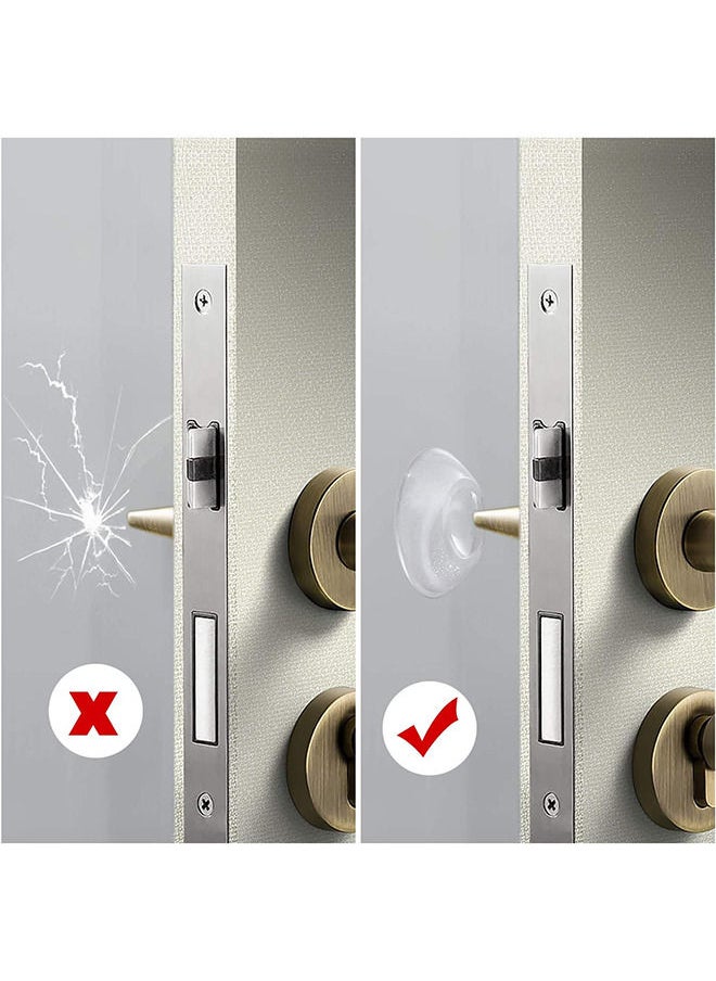Depend - 9 Pcs Door Bumper Wall Protector - Self Adhesive Clear Door Stoper Knob Pads - Soft Reusable Rubber Wall Protectors Shield For Preventing Damage To Cabinet - Handle - Bed - Image 1