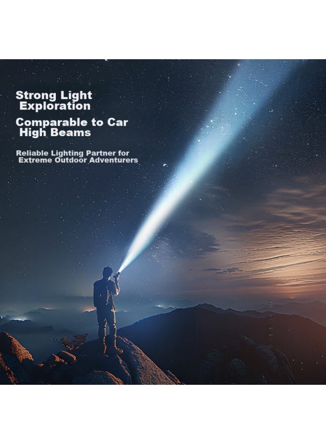 Warsun Warsun Flashlight, High Brightness, Zoomable, Rechargeable, Long-range, Military-grade, Ultra-bright Searchlight, Outdoor Cycling, Home Emergency Light, Special Df  - Image 5