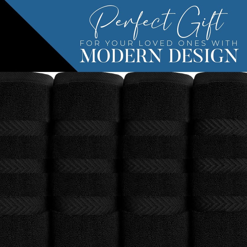 DAN RIVER 2 Pack Luxury Bath Sheets 35x70, 600 GSM, Soft & Quick Dry 100% Ring Spun Cotton Towels Ideal for Hotels, Spas, Gyms & Salons Extra Large, Black - Image 4