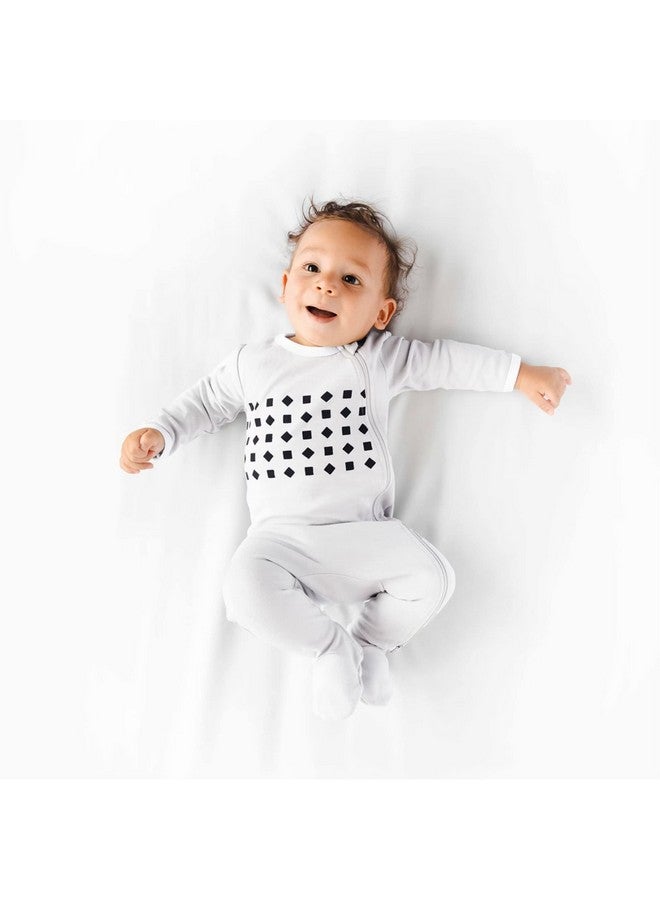 Nanit Nanit Breathing Wear Baby Pajamas 100% Cotton Double Zipper Footed Pjs With Mitten Cuffs Works With Nanit Pro Baby Monitor To Track Breathing Motion Sensorfree Size Newborn Pebble Grey  - Image 3