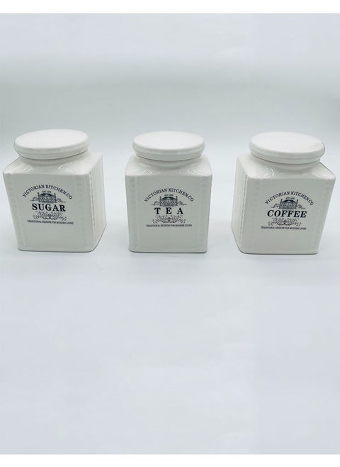 A set of square jars and bowls with an attractive design