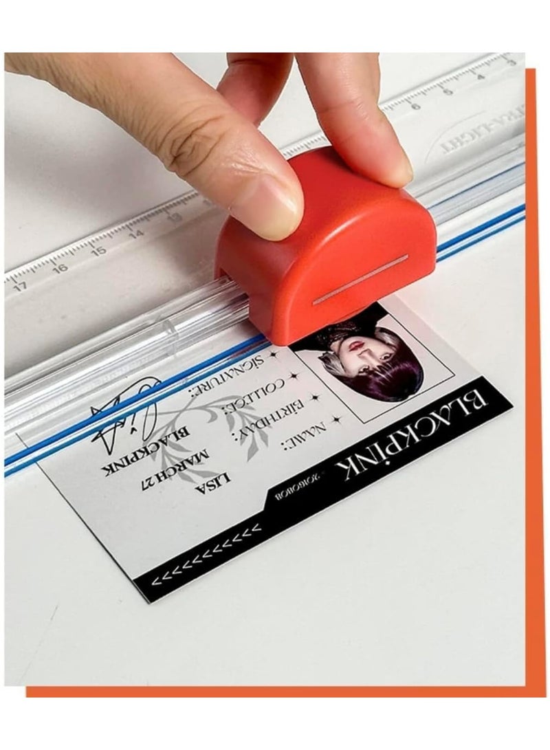 SOLARAE Rotary Paper Trimmer, Precision Carving Craft Knife, Multi-Function Scrapbooking Tool, 7-in-1 Paper Cutter, Suitable for Photos, Coupons, Paper, with 7 Types of Cutting Heads - Image 5