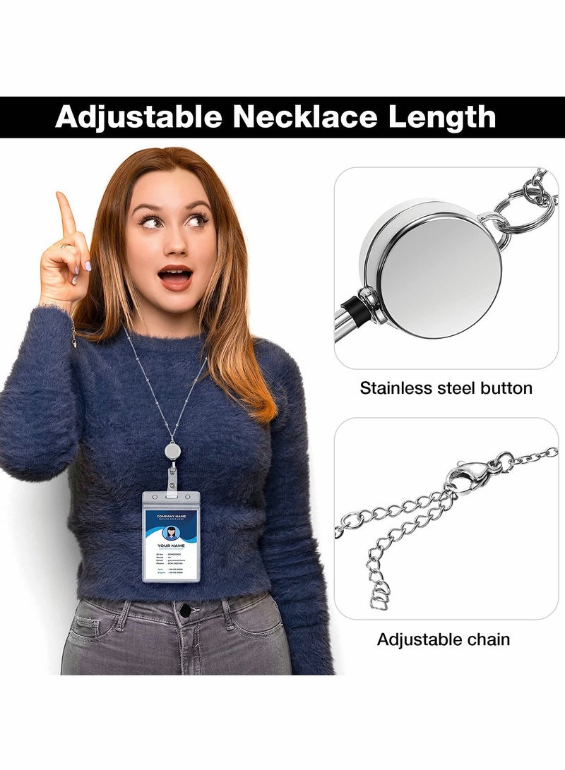Retractable Badge Reel Lanyard with ID Holder for Easy Access and Organization - Image 4