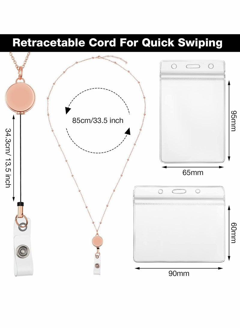 Retractable Badge Reel Lanyard with ID Holder for Easy Access and Organization - Image 2