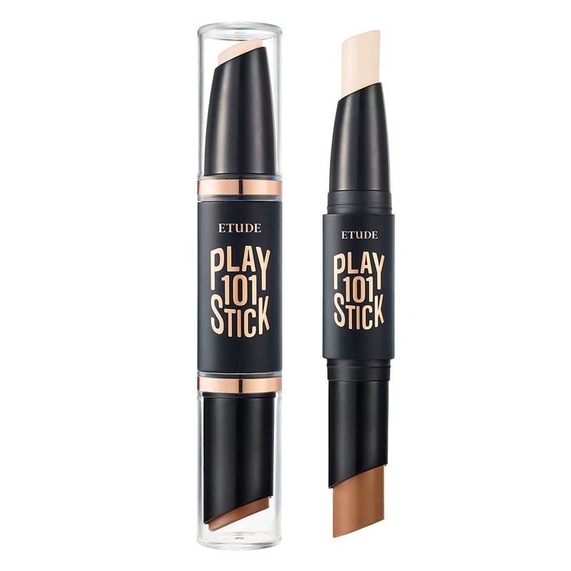 ETUDE Play 101 Stick Contour Duo  Original  Creamy Shading and Highlighter Duo for Easy Contouring Makeup Kbeauty Korean Makeup - Image 3