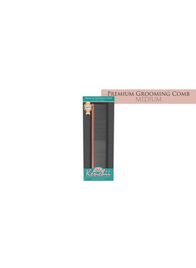 Kenchii Premium Satin Rose Gold Grooming Combs (Medium) - Image 4