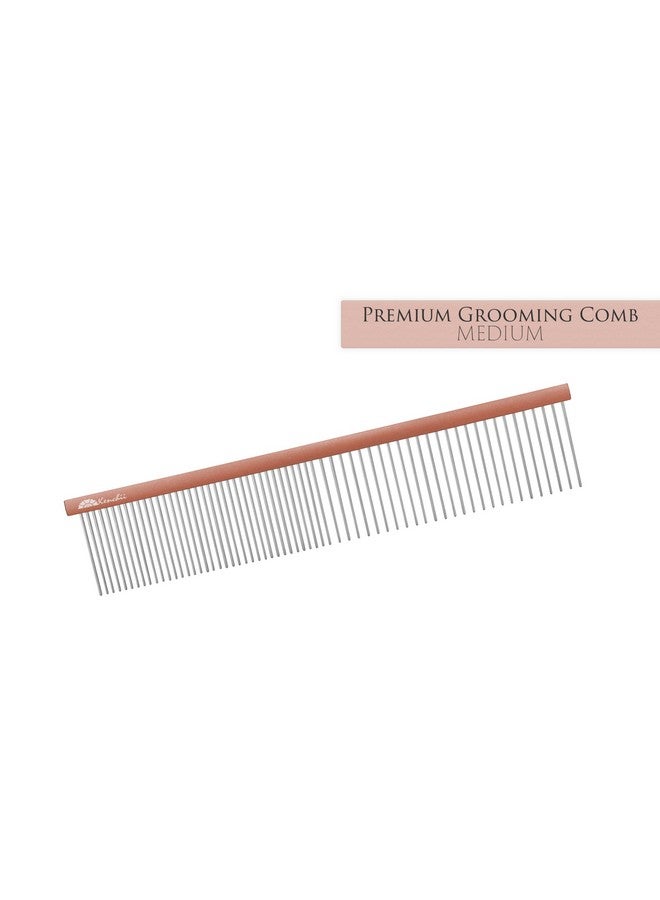 Kenchii Premium Satin Rose Gold Grooming Combs (Medium) - Image 2