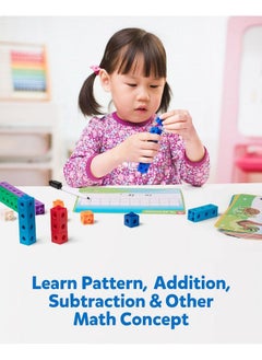 Coogam Math Cubes Manipulatives Number Counting Blocks With Activity Snap Linking Cube Math Construction Toy Gift For Preschool Kindergarten Learning  - Image 5