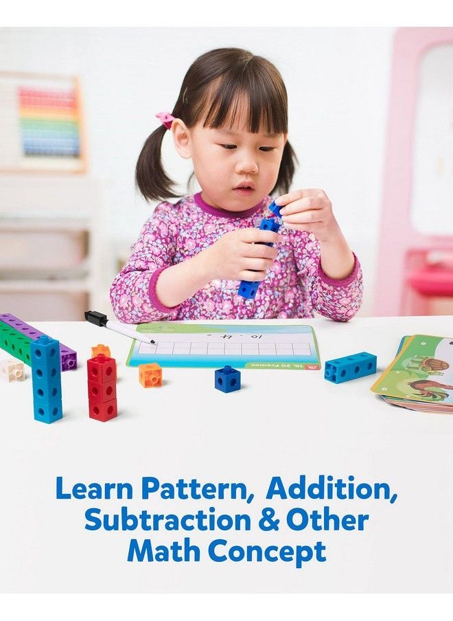 Coogam - Math Cubes Manipulatives Number Counting Blocks With Activity Snap Linking Cube Math Construction Toy Gift For Preschool Kindergarten Learning - Image 1
