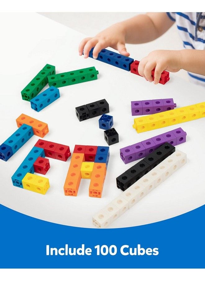 Coogam - Math Cubes Manipulatives Number Counting Blocks With Activity Snap Linking Cube Math Construction Toy Gift For Preschool Kindergarten Learning - Image 1