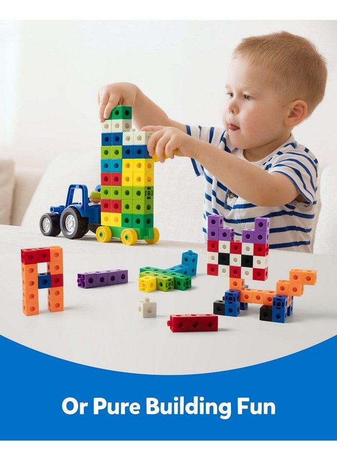 Coogam - Math Cubes Manipulatives Number Counting Blocks With Activity Snap Linking Cube Math Construction Toy Gift For Preschool Kindergarten Learning - Image 1