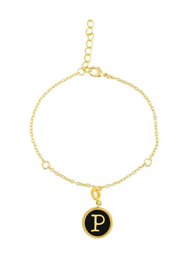 VOYLLA Valentine's Day Collection Alphabet P Black Enamel Charm  - Image 3