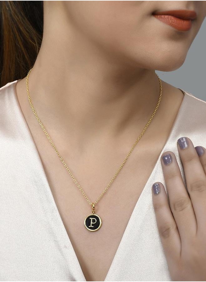 VOYLLA Valentine's Day Collection Alphabet P Black Enamel Charm  - Image 5