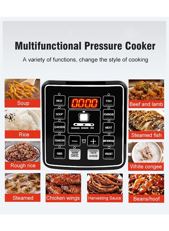 SILVER CREST - 10 In 1 Electric Pressure Cooker Instant Programmable Smart Pot 1050 Watts Rice Cooker, 6 Liters, 10 Smart Programs Black MES6817 - Image 1