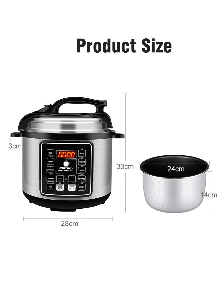 SILVER CREST - 10 In 1 Electric Pressure Cooker Instant Programmable Smart Pot 1050 Watts Rice Cooker, 6 Liters, 10 Smart Programs Black MES6817 - Image 1