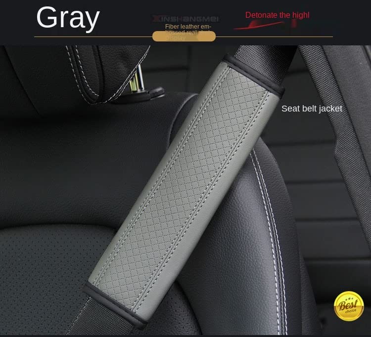 BAGILO Car Seat Belt Shoulder Pad Cover Car Safety Belt Pad (Grey) - Image 4