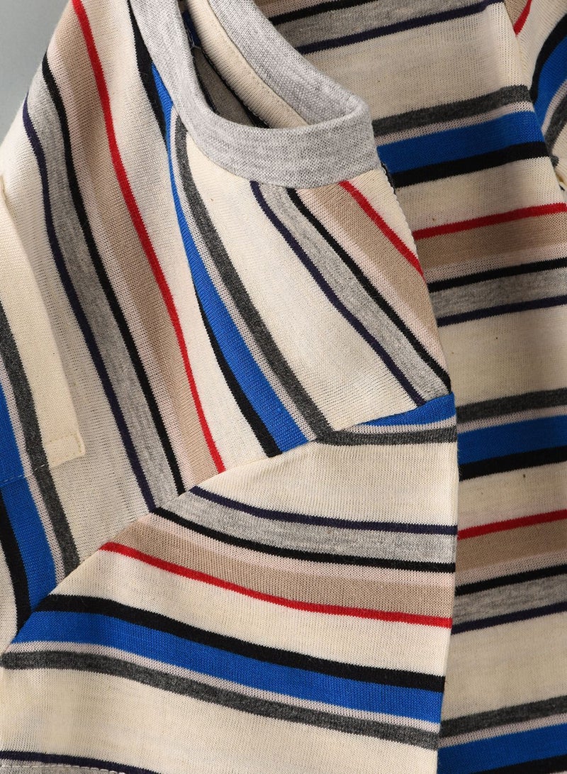 JAM Round Neck S/Slv Stripes Knit T-Shirt - Image 4