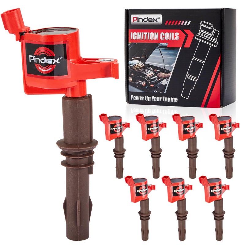 Pindex 8 Pack DG521 Ignition Coil Compatible with Ford V8 46L 54L 2008 2009 2010 F150 F250 F350 Super Duty Expedition Explorer Mustang Lincoln Navigator Mercury Mountaineer FD509 5C1716 E509 C1659