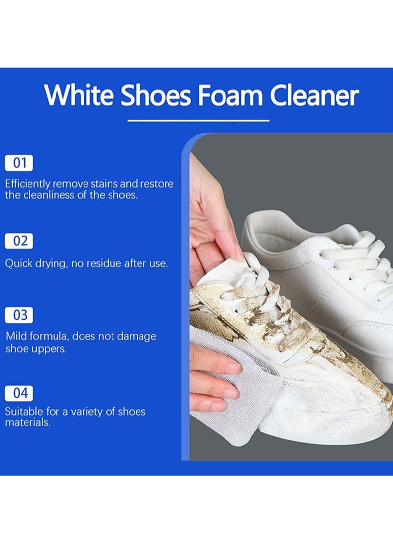 Jaysuing Shoe Cleaner Foam，White Shoe Stain Remover，Surfactant Foam Quickly Removes Stains，Suitable for Suede，Leather，Knitwear，Boots，Canvas（100ml） - Image 5