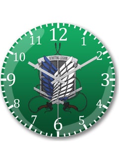 Print Shop Attack On Titan Scouting Legion Wall Clock Domed Real Glass
