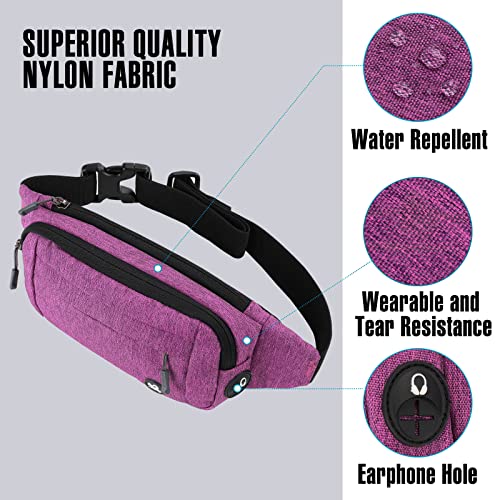 WATERFLY Fanny Pack Waist Bag: Small Hip Pouch Bum Bag Fannie Pack Phanny Fannypack Waistpack Bumbag Beltbag Sport Slim Fashionable for Jogging Hiking Hiker Woman Man - Image 5