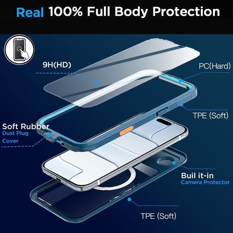 AICase Adjustable build Waterproof Case for iPhone Air with MagSafe Support Clear Water Proof Snowproof/Dustproof/Shockproof,IP68 Certified 360 Full Body Protection Fully Sealed Underwater for iPhone Air_1 Market diverse application fit - Image 5