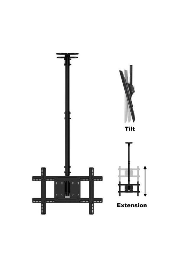 بيتيك حامل تلفاز سقفي ذو الحركة الكاملة لشاشات التلفاز LCD من 32 إلى 80 بوصة بوزن يصل إلى 68 كجم / 150 رطل، ومعايير VESA ما يصل إلى 600x400، قابل لضبط الارتفاع، مع إدارة للكابلات، لوحة سقف قابلة للإمالة | TF-CM200 - Image 1