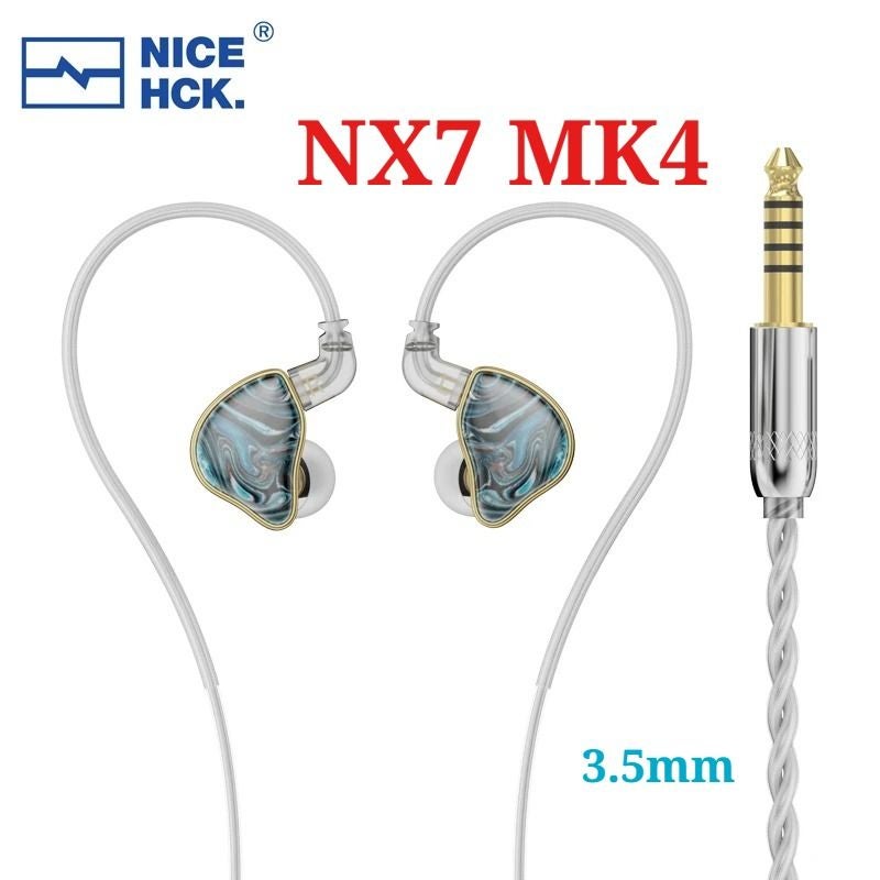 Nicehck NX7 MK4 Hybrid Hi-Fi Wired In-Ear Monitor Earphones with Replaceable Tuning Filter, Iem, 3.5mm - Image 1